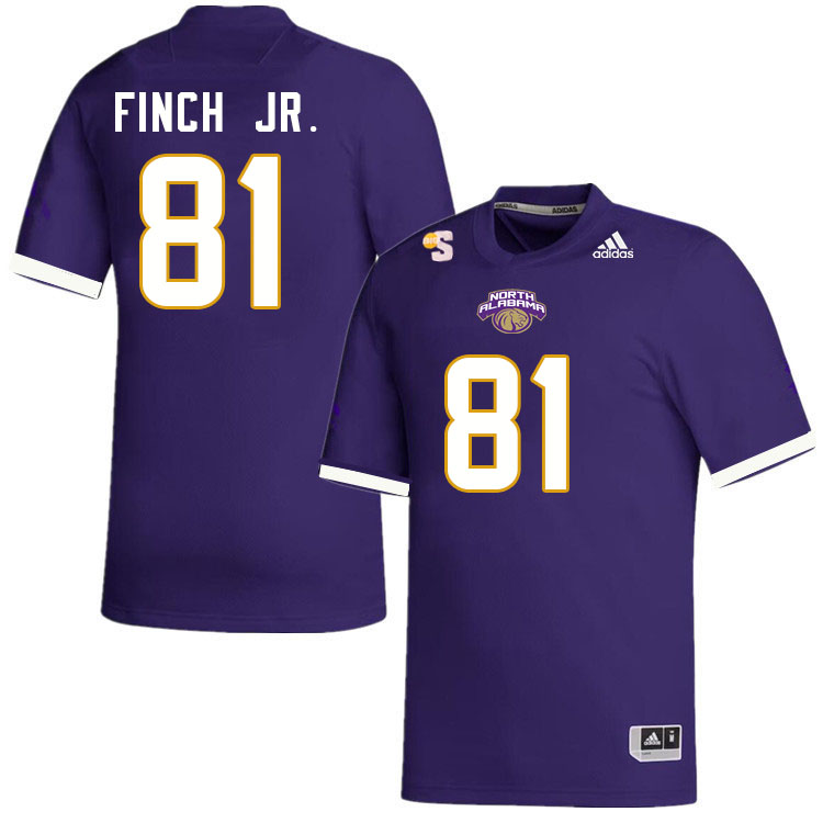 Men-Youth #81 Ollie Finch Jr. North Alabama Lions 2023 College Football Jerseys Stitched-Purple